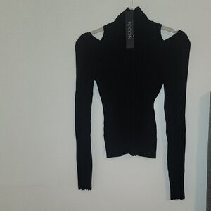 TOCCIN Black Turtleneck Sweater for Women